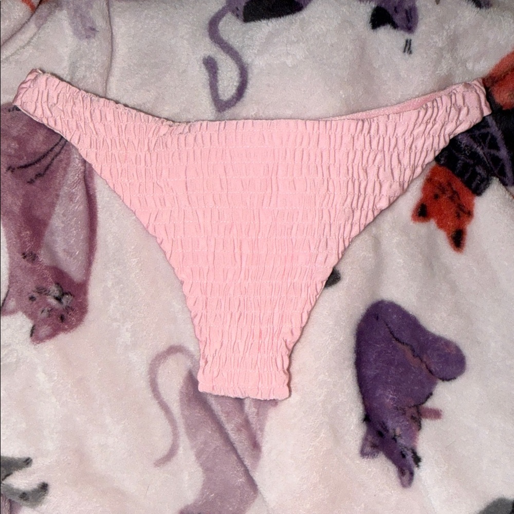 ⚠️ LAST 7 WEEKS TO PURCHASE— Pink Smocked Bikini Bottoms